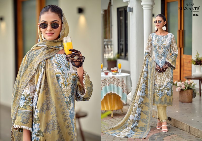 Bin Saeed Premium By Riaz Arts Cotton Lawn Embroidery Dress Material